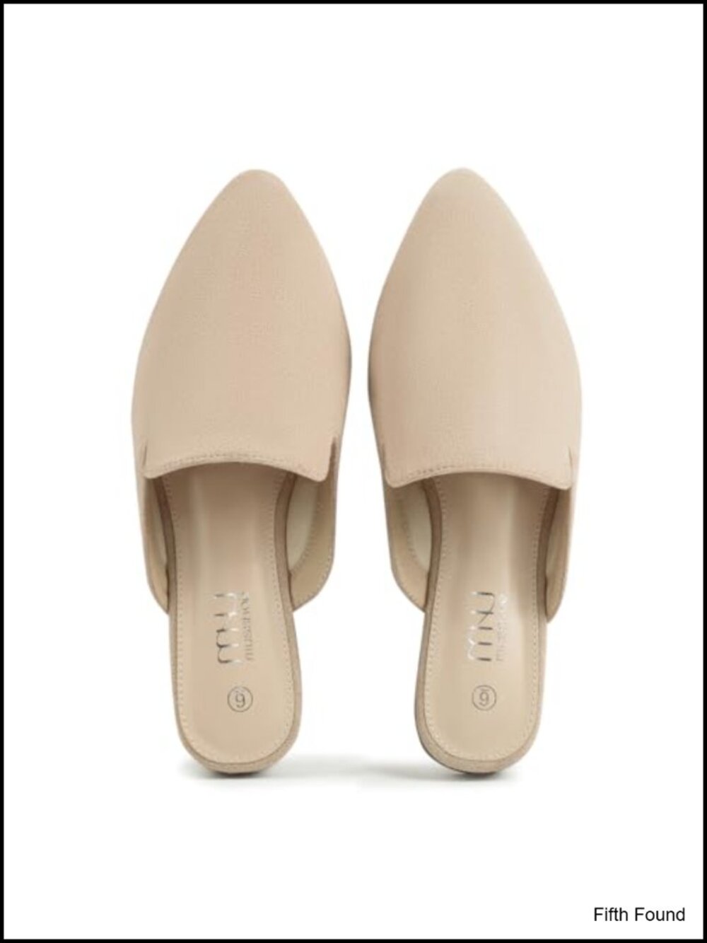 Pointed Toe Mule Flats Slip On Backless Loafers Memory Foam Office
